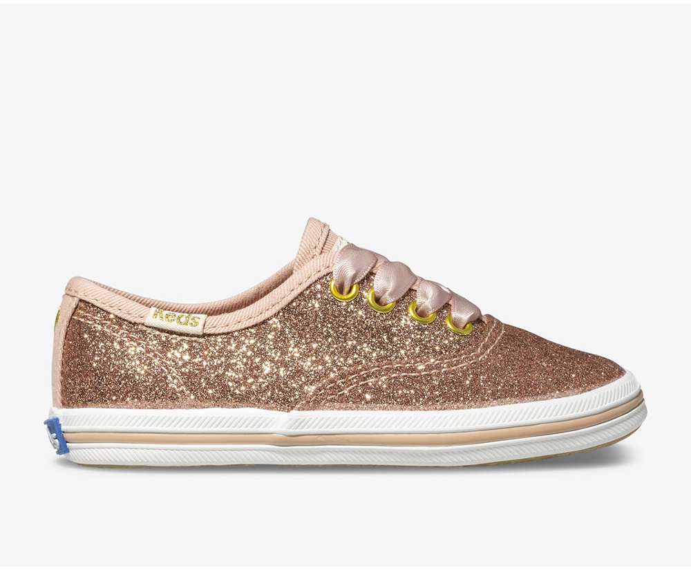 Zapatillas Keds Niños Rosas Doradas - Kate Spade New York Champion Glitter - 938-YDJPWS